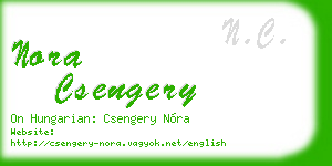 nora csengery business card